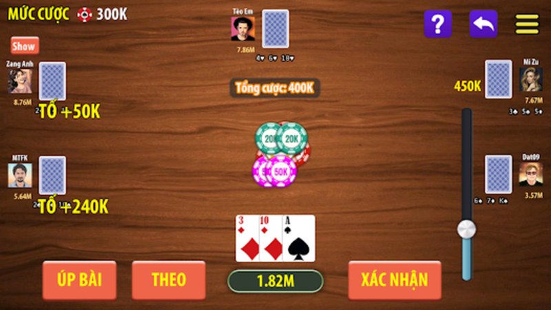 Những hành động của bet thủ khi chơi game bài Liêng online